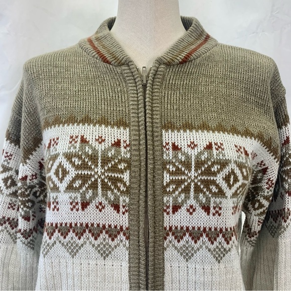 Y2K Nordic Pattern Full Zip Cardigan - Picture 2 of 8